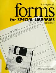 Cover of: A Sampler of forms for special libraries by Social Sciences Group, Washington, D.C. Chapter, Special Libraries Association.
