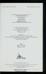 Cover of: Understanding Congress by Roger H. Davidson