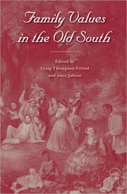 Cover of: Family values in the Old South