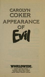 Cover of: Appearance of evil by Carolyn Coker