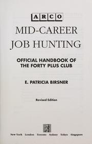 Cover of: Mid-career job hunting by E. Patricia Birsner