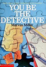 Cover of: You Be the Detective (Jigsaw Puzzle Mysteries) by Marvin Miller