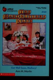 Cover of: Get Well Soon, Mallory! (The Baby-Sitters Club #69) by Ann M. Martin