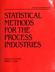 Cover of: Statistical methods for the process industries