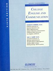 Cover of: College English and communication. by Kenneth Zimmer