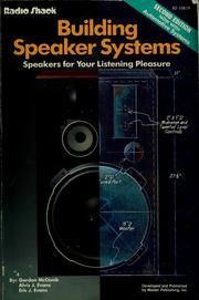 Cover of: Building speaker systems