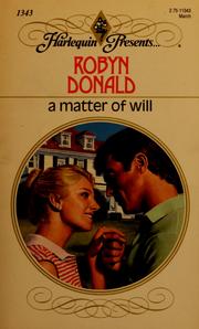 Cover of: A Matter of Will