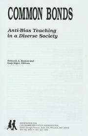 Cover of: Common bonds: anti-bias teaching in a diverse society