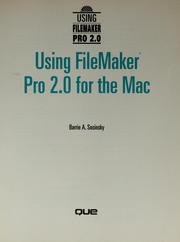 Cover of: Using FileMaker Pro 2.0 for the Mac by Barrie A. Sosinsky
