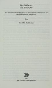 Cover of: Van Millwood tot Bleke Bet by Jan Chr Bartelsman