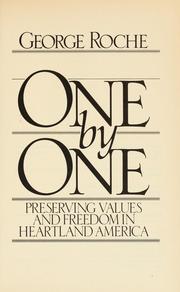 Cover of: One by one by George Charles Roche