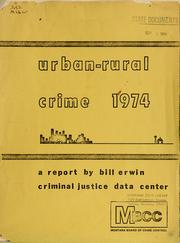 Cover of: Urban-rural crime, 1974