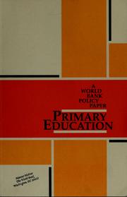 Cover of: Primary education.