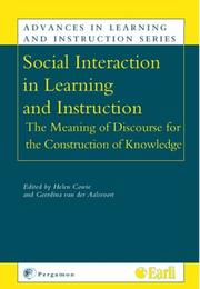 Social interaction in learning and instruction : the meaning of discourse for the construction of knowledge