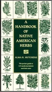 Cover of: A handbook of native American herbs