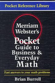 Cover of: Merriam-Webster's pocket guide to business and everyday math