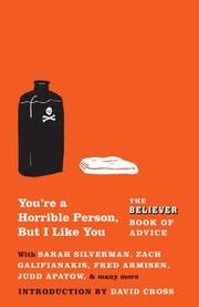 Cover of: You're a Horrible Person, But I Like You