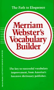 Cover of: Merriam-Webster's vocabulary builder