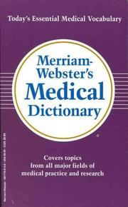 Cover of: Merriam-Webster's medical dictionary. by 