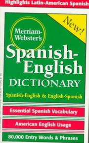 Cover of: Merriam-Webster's Spanish-English dictionary.