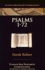 Cover of: Psalms 1-72 (The Tyndale Old Testament Commentary Series) by Derek Kidner