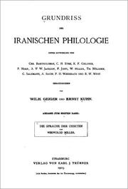 Grundriss der iranischen Philologie by Vsevolod Feodorovich Miller, Ernst Wilhelm Adalbert Kuhn, Wilhelm Geiger