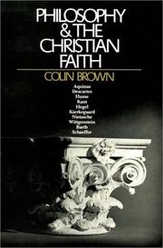 Cover of: Philosophy and the Christian Faith by Colin Brown