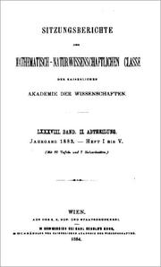 Cover of: Sitzungsberichte der Kaiserlichen Akademie der Wissenschaften, Mathematisch-naturwissenschaftliche Classe by 