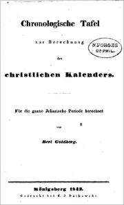 Chronologische Tafel zur Berechnung des christlichen Kalenders by Baer Ben Alexander Goldberg