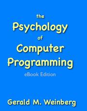 Cover of: The psychology of computer programming
