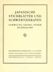 Cover of: Japanische Stichblätter und Schwertzieraten: Sammlung Georg Oeder, Düsseldorf : [Katalog]