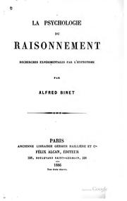 Cover of: La psychologie du raisonnement by 