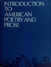 Cover of: Introduction to American poetry and prose. by Norman Foerster, Norman Foerster