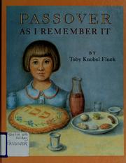Cover of: Passover as I remember it