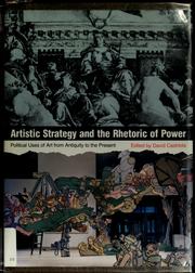 Cover of: Artistic strategy and the rhetoric of power by David Castriota