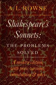 Cover of: Shakespeare's sonnets by William Shakespeare