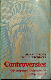 Cover of: Controversies: contemporary arguments for college writers