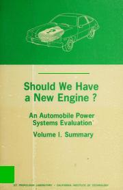 Cover of: Should we have a new engine? by 