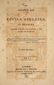 Cover of: The golden ass of Lucius Apuleius, of Medaura by Apuleius