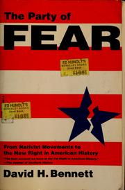 Cover of: The party of fear by David Harry Bennett