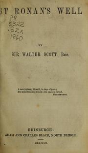 Cover of: St. Ronan's well by Sir Walter Scott