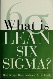 Cover of: What is Lean Six Sigma? by Michael L. George