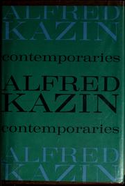 Cover of: Contemporaries by Alfred Kazin