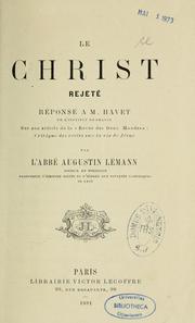 Cover of: Le Christ rejeté