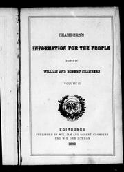 Cover of: Chambers's information for the people