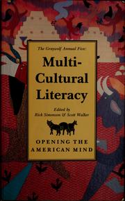 Cover of: Multi-cultural literacy by edited by Rick Simonson & Scott Walker