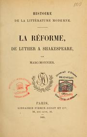 Cover of: La réforme, de Luther à Shakespeare \