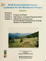 Cover of: Draft environmental impact statement for the Montanore Project