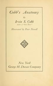 Cover of: Cobb's anatomy