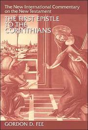 Cover of: First Epistle to the Corinthians by Gordon D. Fee